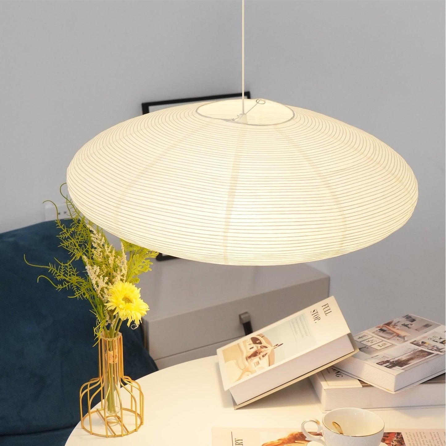 Gino Japanese Rice Paper Lantern Pendant Light