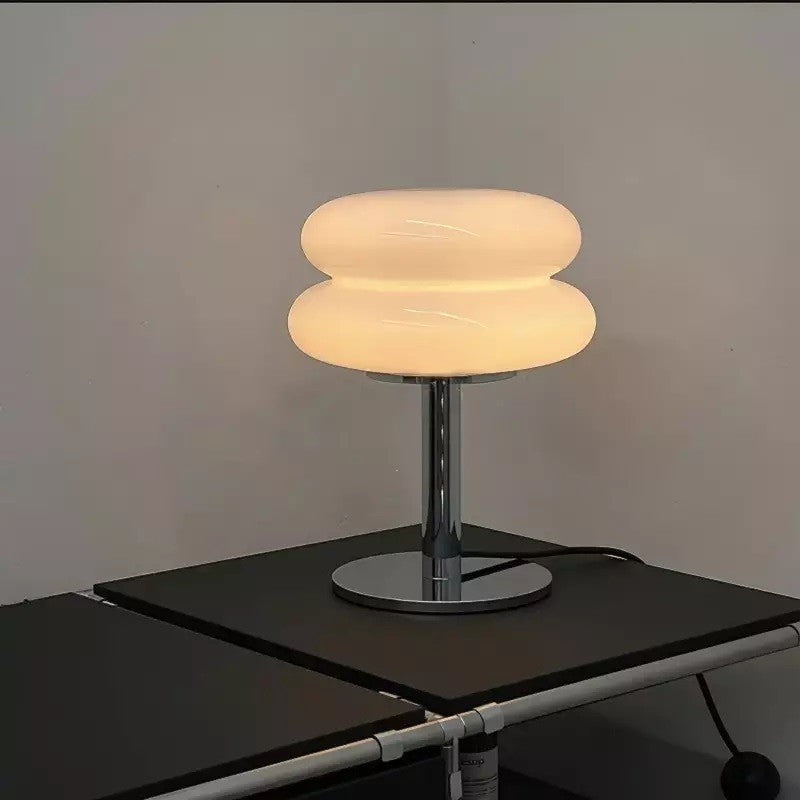 Josie Cream Glass Bauhaus Style Table Lamp