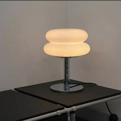 Josie Cream Glass Bauhaus Style Table Lamp
