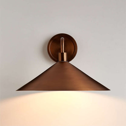 Kemp Industrial Black Brass Metal Indoor/Outdoor Wall Light