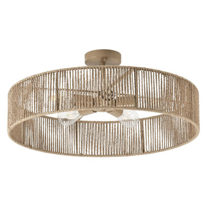 Lioran Rustic Round Rattan Ceiling Light