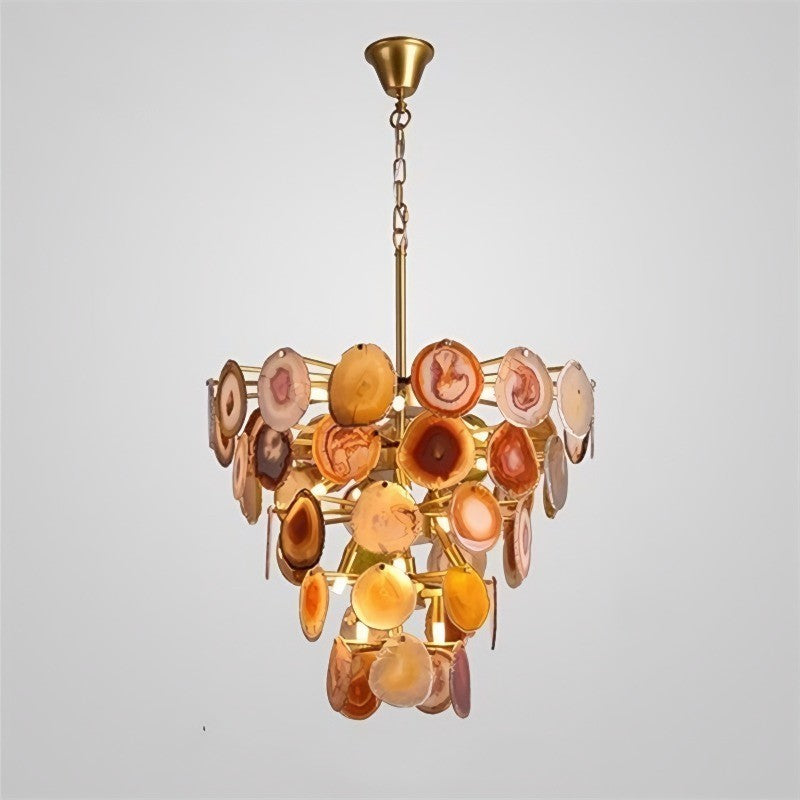 Gideon Slice Agate Tower Chandelier