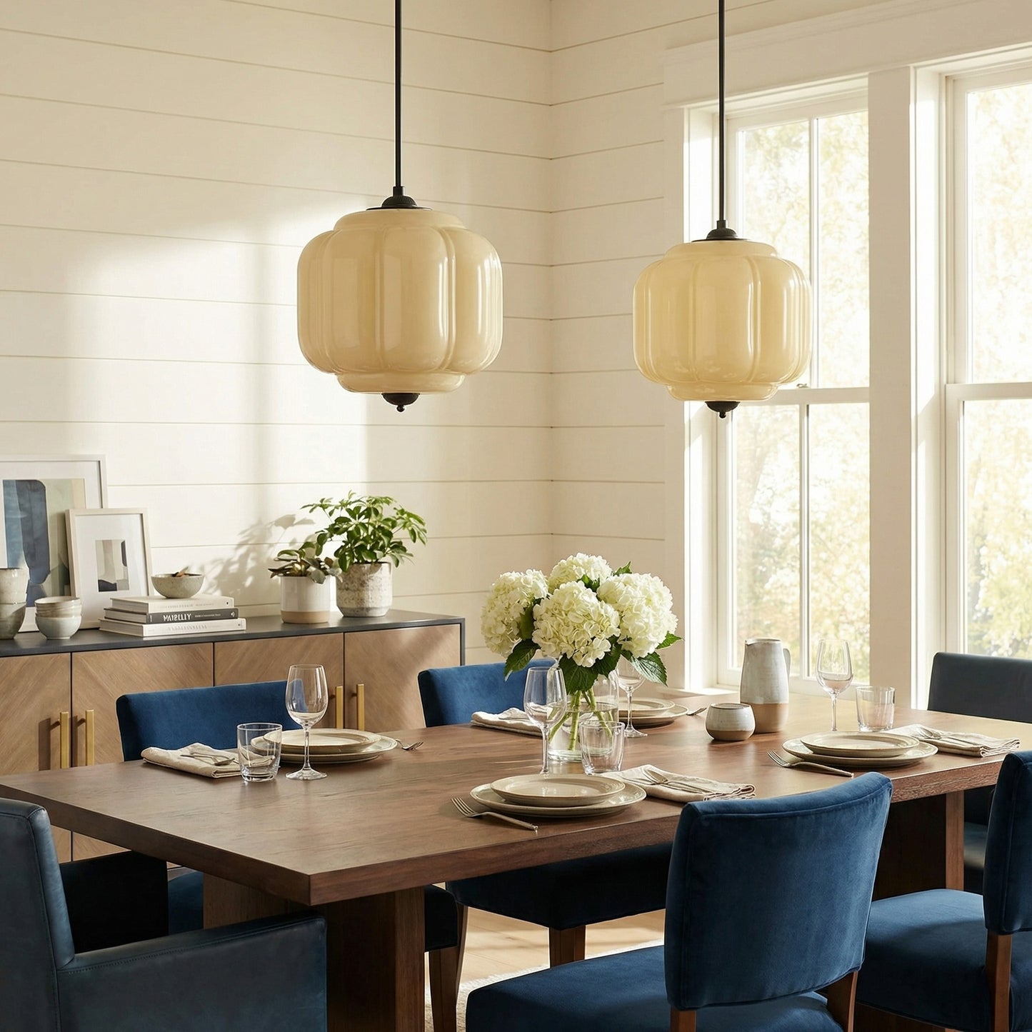 Cyrilith Vintage Milk Glass Oiled Brass Eloise Pendant light