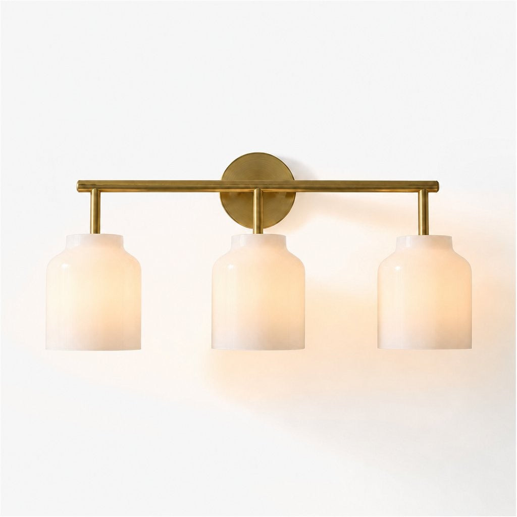 Drilon Modern 3-Light Milk Glass Bathroom Sconce