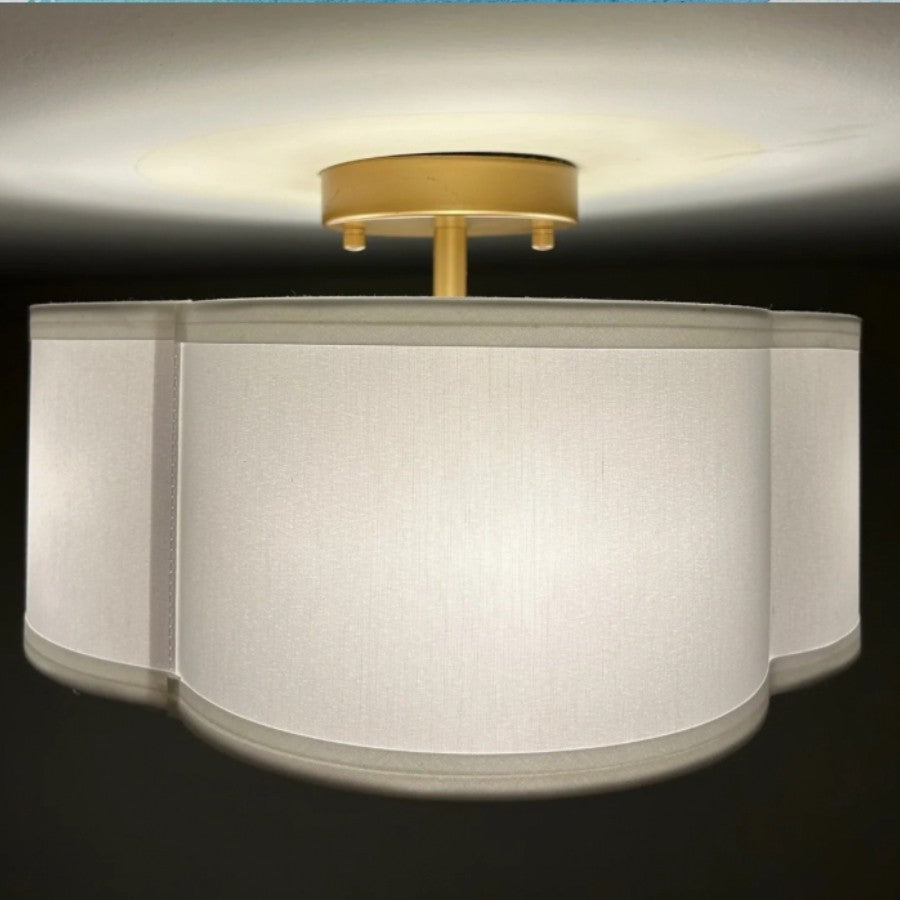 Lisi Modern Fabric Semi Flush Mount Ceiling Light