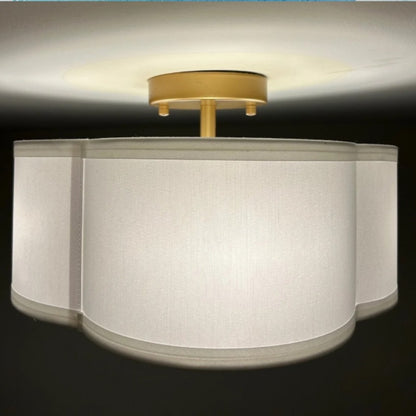 Lisi Modern Fabric Semi Flush Mount Ceiling Light