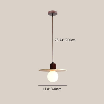 Bowen Wabi-Sabi Mini Travertine Pendant Light