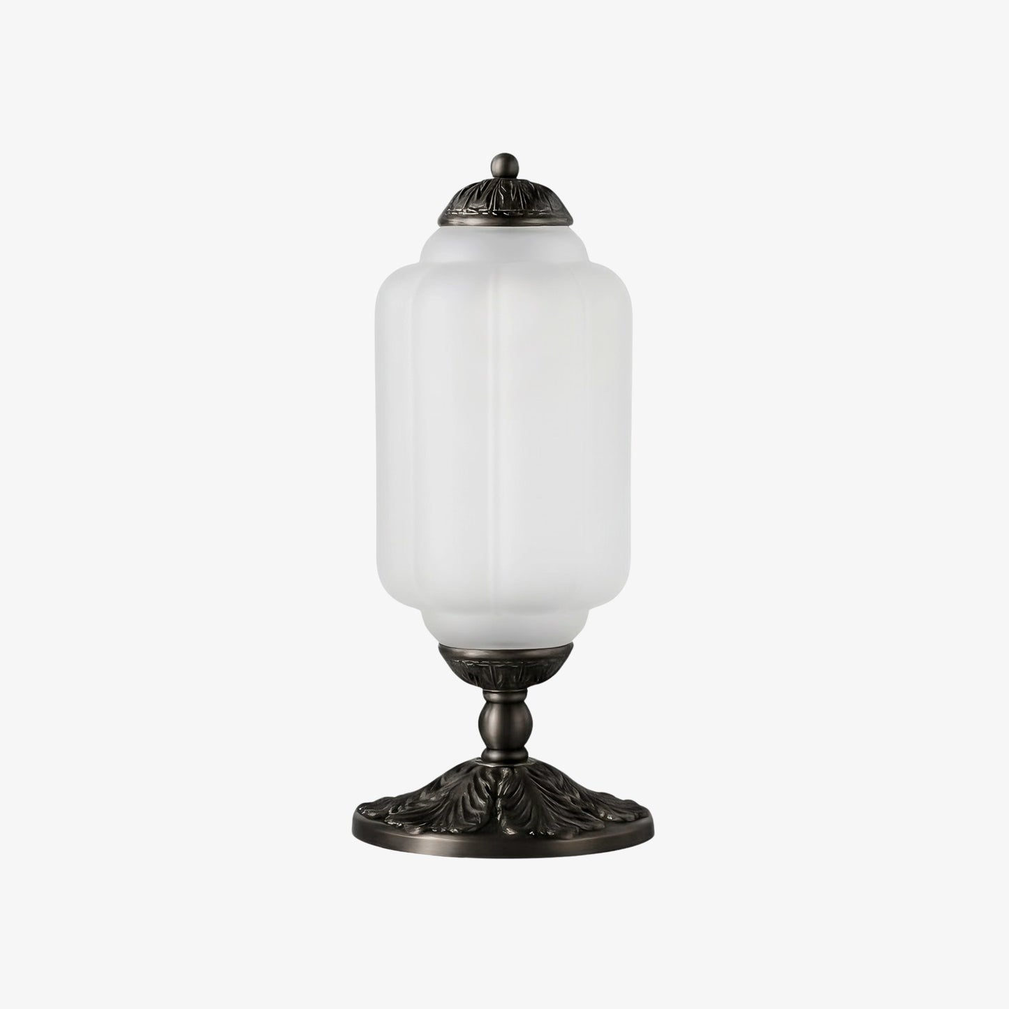 Nexos French Retro Cream Glass Textured Eloise Table Lamp