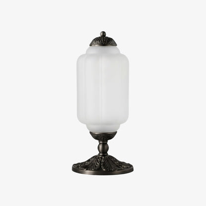 Nexos French Retro Cream Glass Textured Eloise Table Lamp