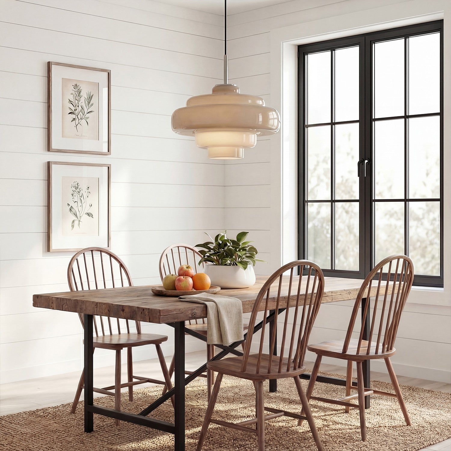 Yves Vintage Tiered Glass Pendant Light