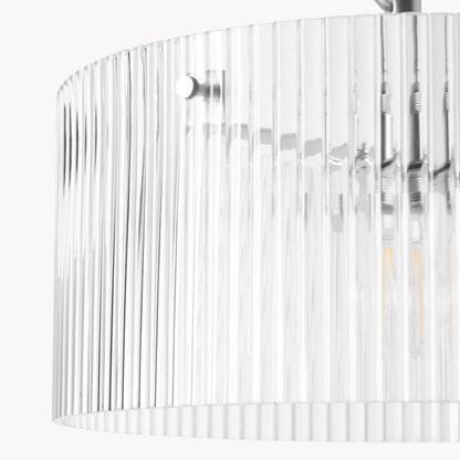 Erisen Farmhouse Ribbed Glass Pendant Light