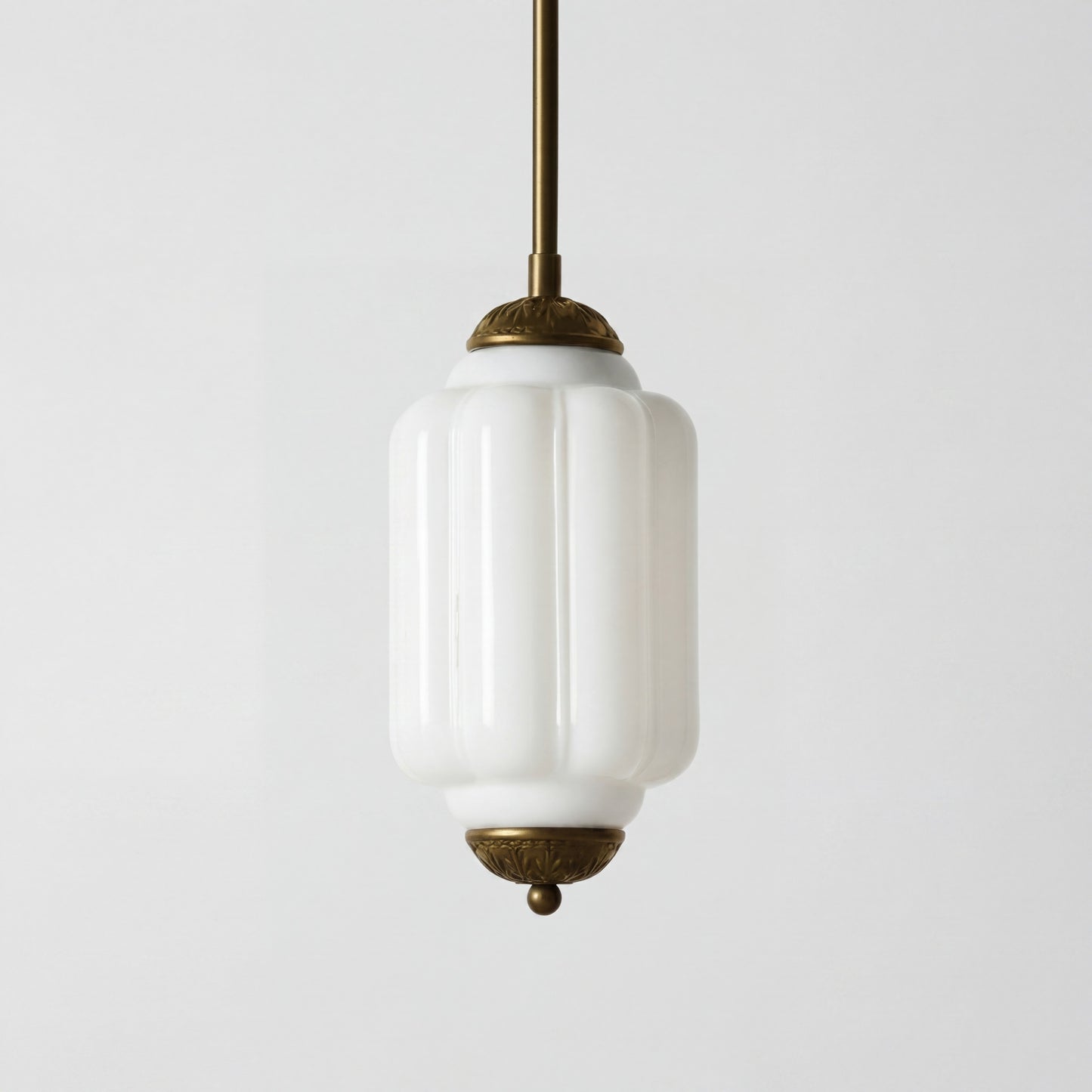 Cyrilith Farmhouse Pumpkin Glass Eloise Pendant Light