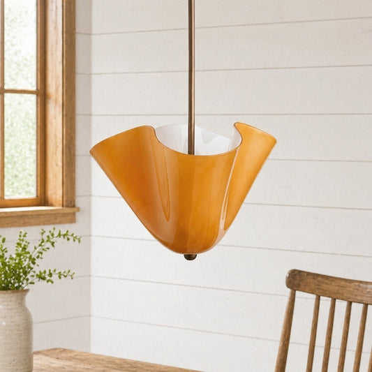 Franklin Modern Shell Glass Fazzo Pendant Light