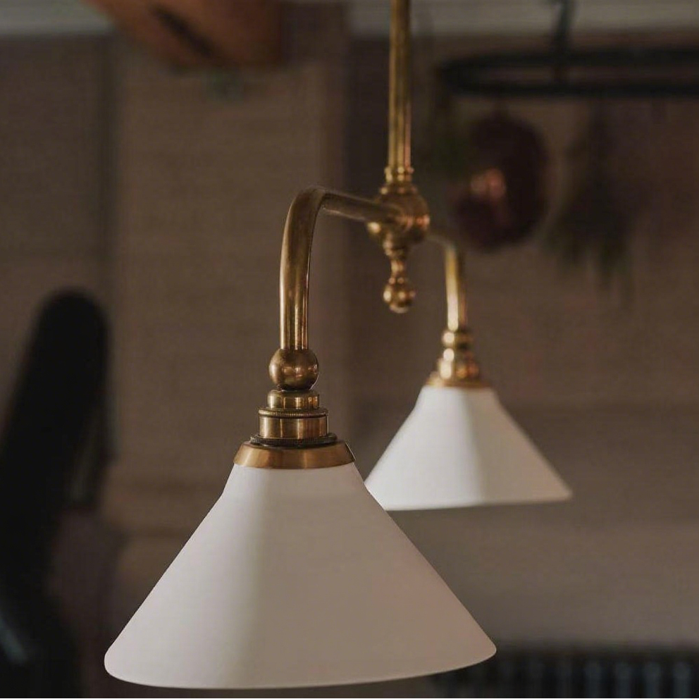 Foxx Retro Metal Conical Ceramic Pendant Light