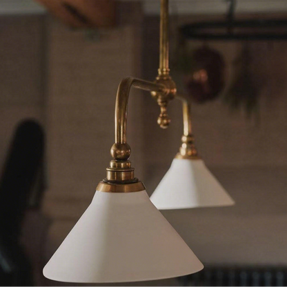 Foxx Retro Metal Conical Ceramic Pendant Light