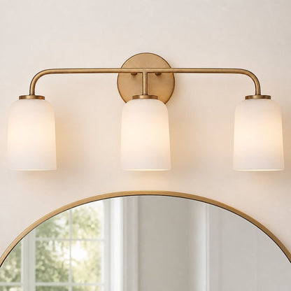 Bransen Modern Milk Glass 2/3-Light Vanity Wall Sconce