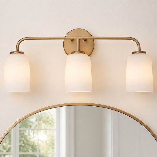 Bransen Modern Milk Glass 2/3-Light Vanity Wall Sconce