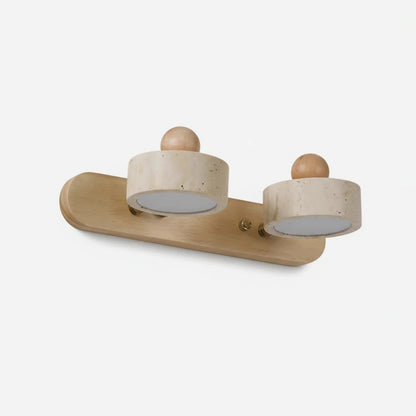 Macdonald Wabi Sabi Natural Travertine Adjustable Heads Wall Lamp