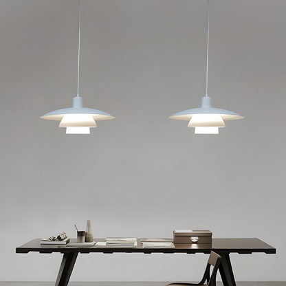 Emery Nordic Three Tier Metal Disc Pendant Light
