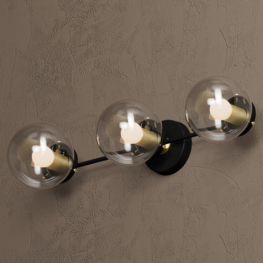 Philo Nordic 3-light Glass Globes Wall Light