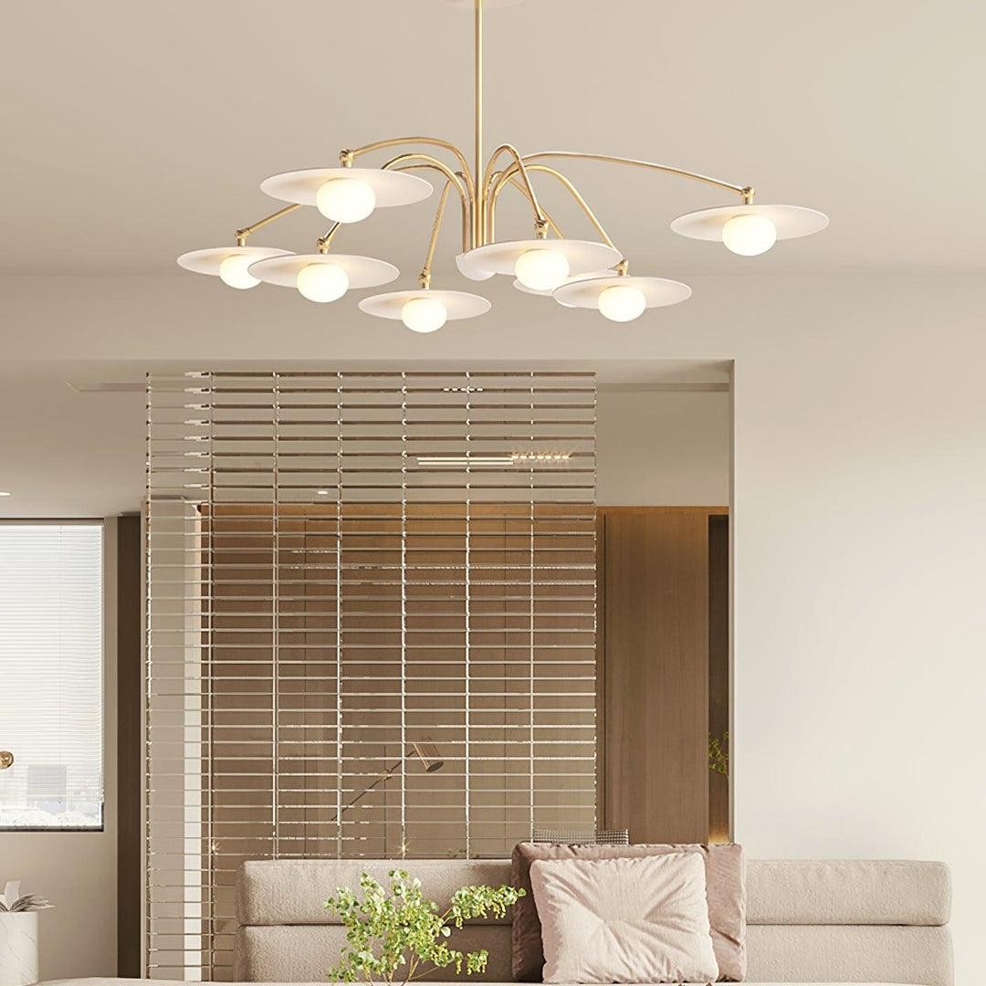 Xandros White Metal Champignon Chandelier