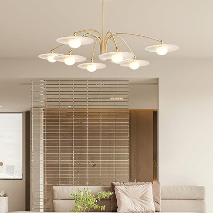 Xandros White Metal Champignon Chandelier