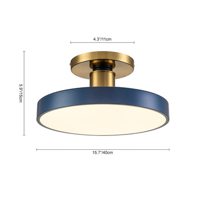 Galion Blue Crylic Round Ceiling Light