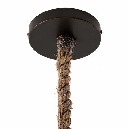 Laura Bohemian Style Bleached Rattan Pendant Light