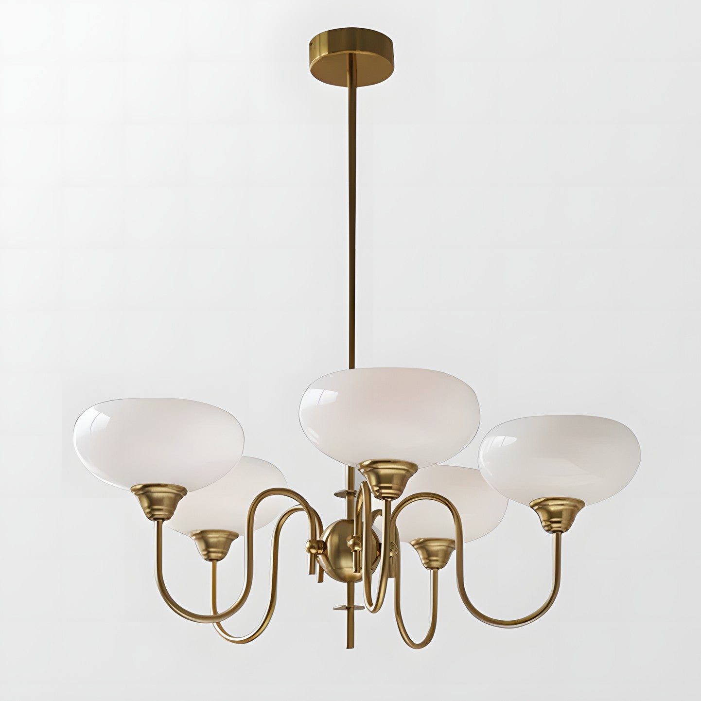 Luna Cream White Bubble Glass Chandelier