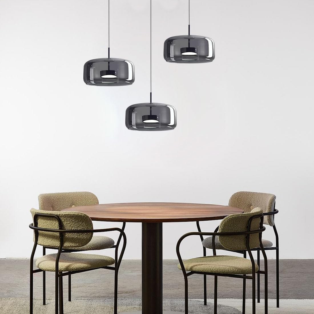 Raith Mouth Blown Glass Shade Pendant Light