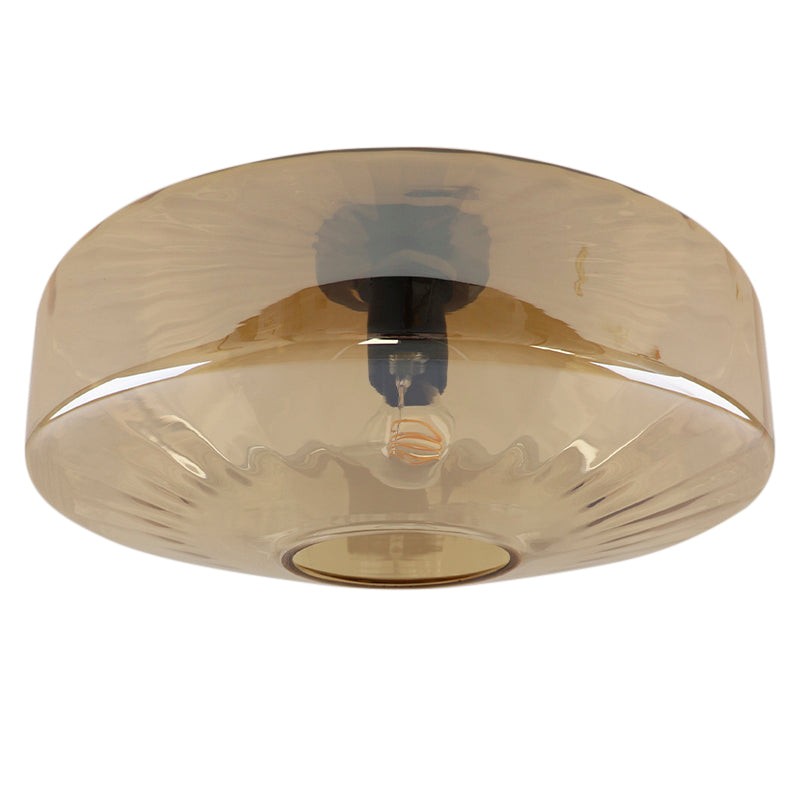 Ember Vintage Multi Color Water Ripple Glass Ceiling Light
