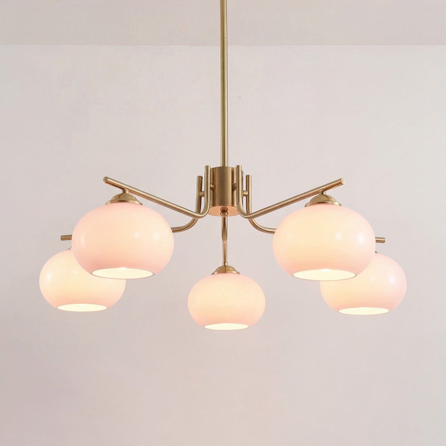Kairox Mid Century Bauhaus Large Glass Globe Sputnik Chandelier