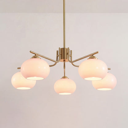 Kairox Mid Century Bauhaus Large Glass Globe Sputnik Chandelier