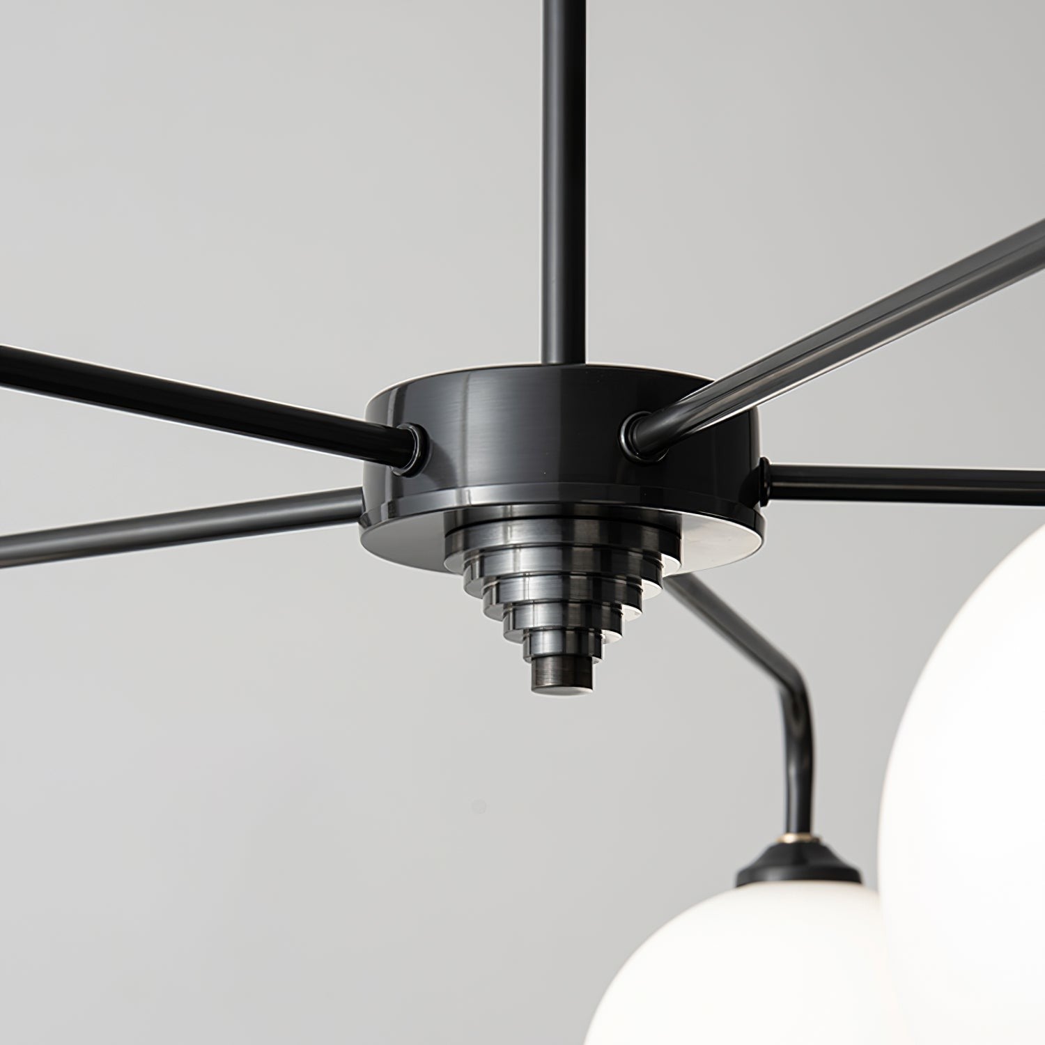 Maytoni Modern 5 Lights White Glass Globe Chandelier