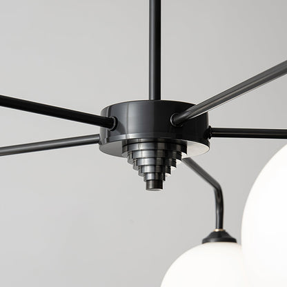 Maytoni Modern 5 Lights White Glass Globe Chandelier
