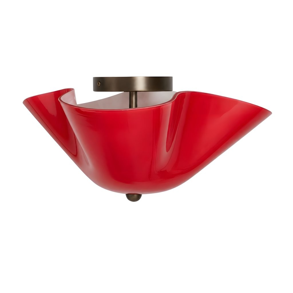 Esmay Modern Wavy Glass Fazzo Flush Mount Ceiling Light