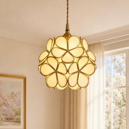 Viviana French Country Glass Petal Pendant Lights