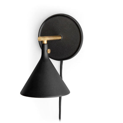 Anoushka ‎Minimalist Black Cast Wall Sconce