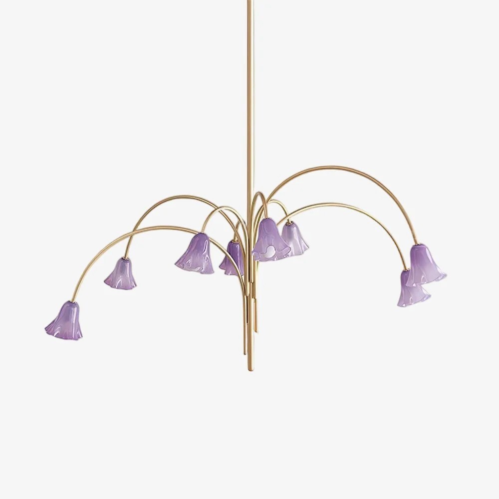 Fletcher Modern Colorful Floral Glass Fazzo Chandelier