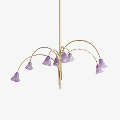 Fletcher Modern Colorful Floral Glass Fazzo Chandelier