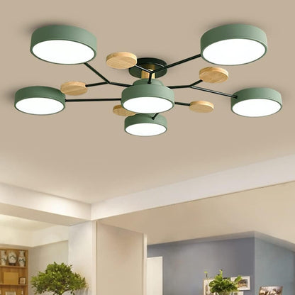 Phelith Scandinavian Round Molecule Branch Led Ceiling Light