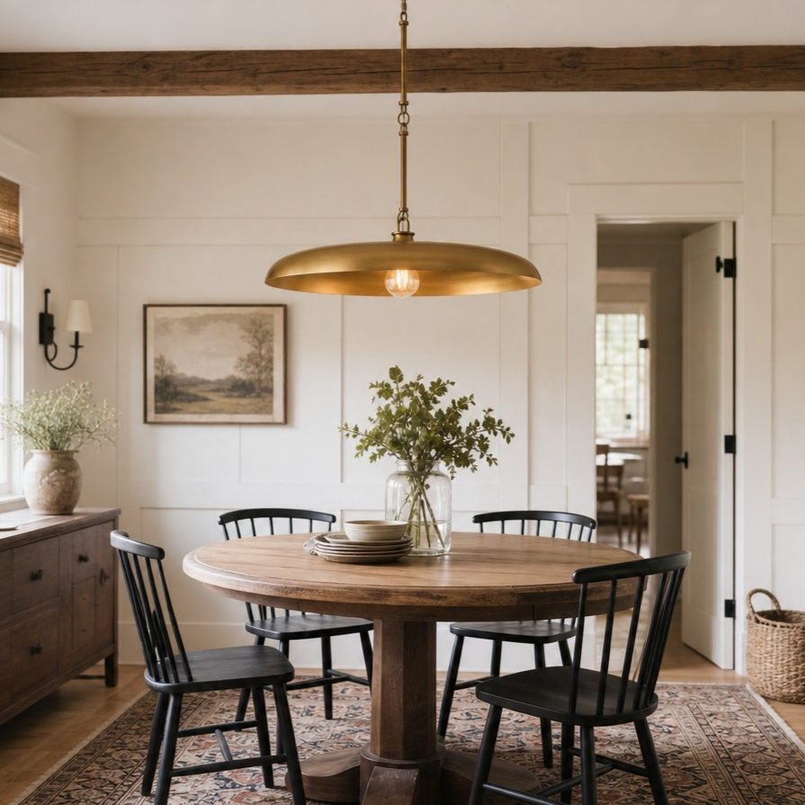 Leila Industrial Rustic Bronze Cone Shade Pendant Light