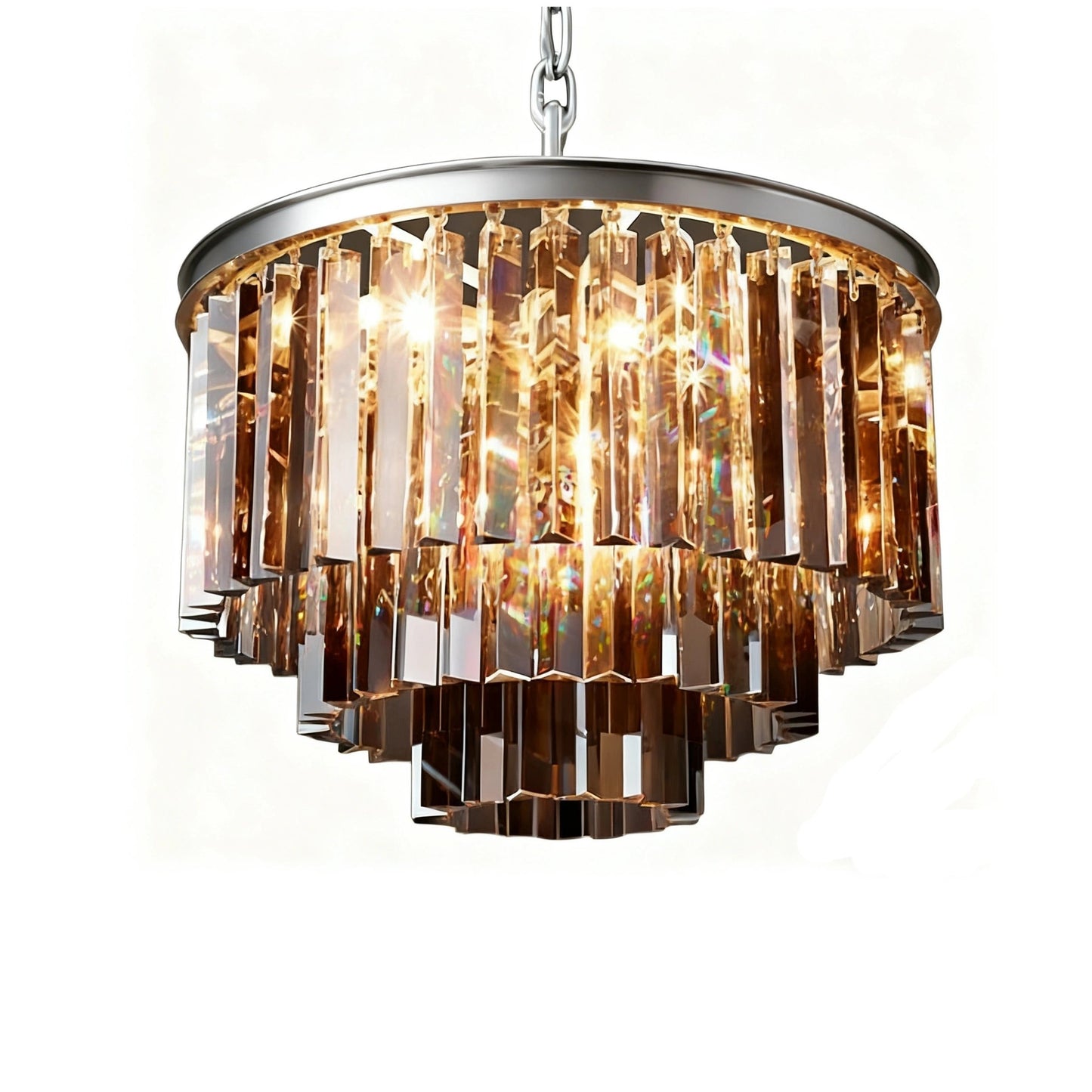 Guinevere Vintage Luxury Tiered Round Crystal Chandelier