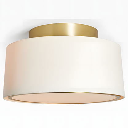 Zuri Farmhouse Drum Linen Ceiling Light