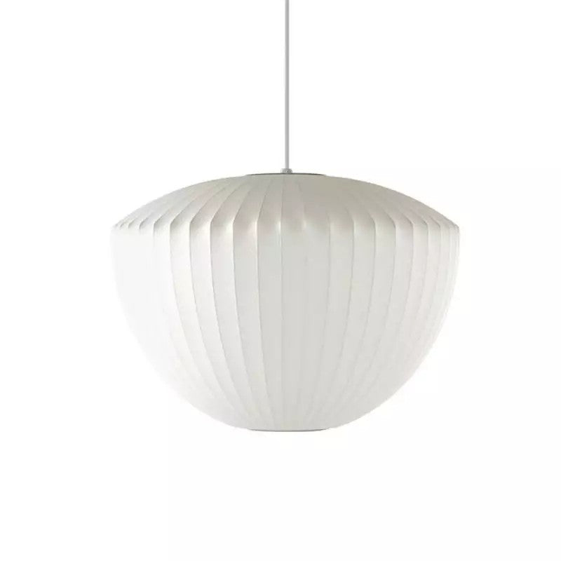 Giovanni White Silk Nelson Bubble Lamps