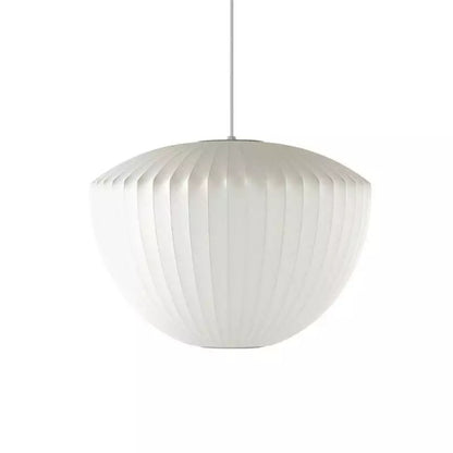 Giovanni White Silk Nelson Bubble Lamps