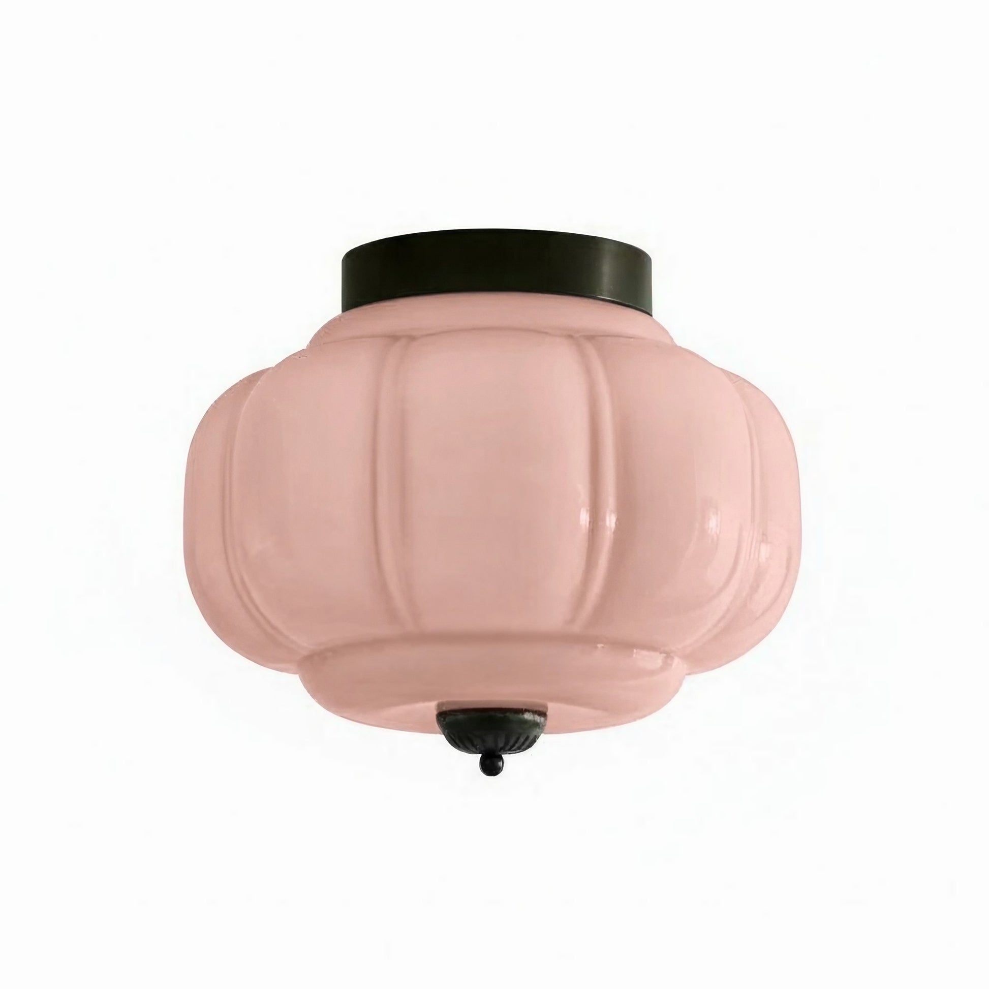 Ozita Retro Milk Glass Semi Flush Mount Eloise Ceiling Light