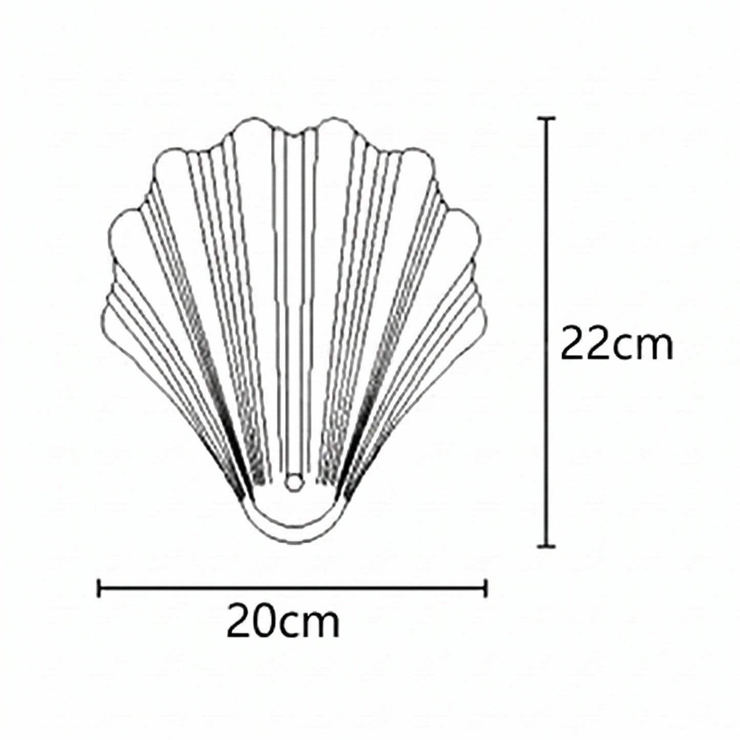 Neha Retro Shell-Shaped Glass Wall Light