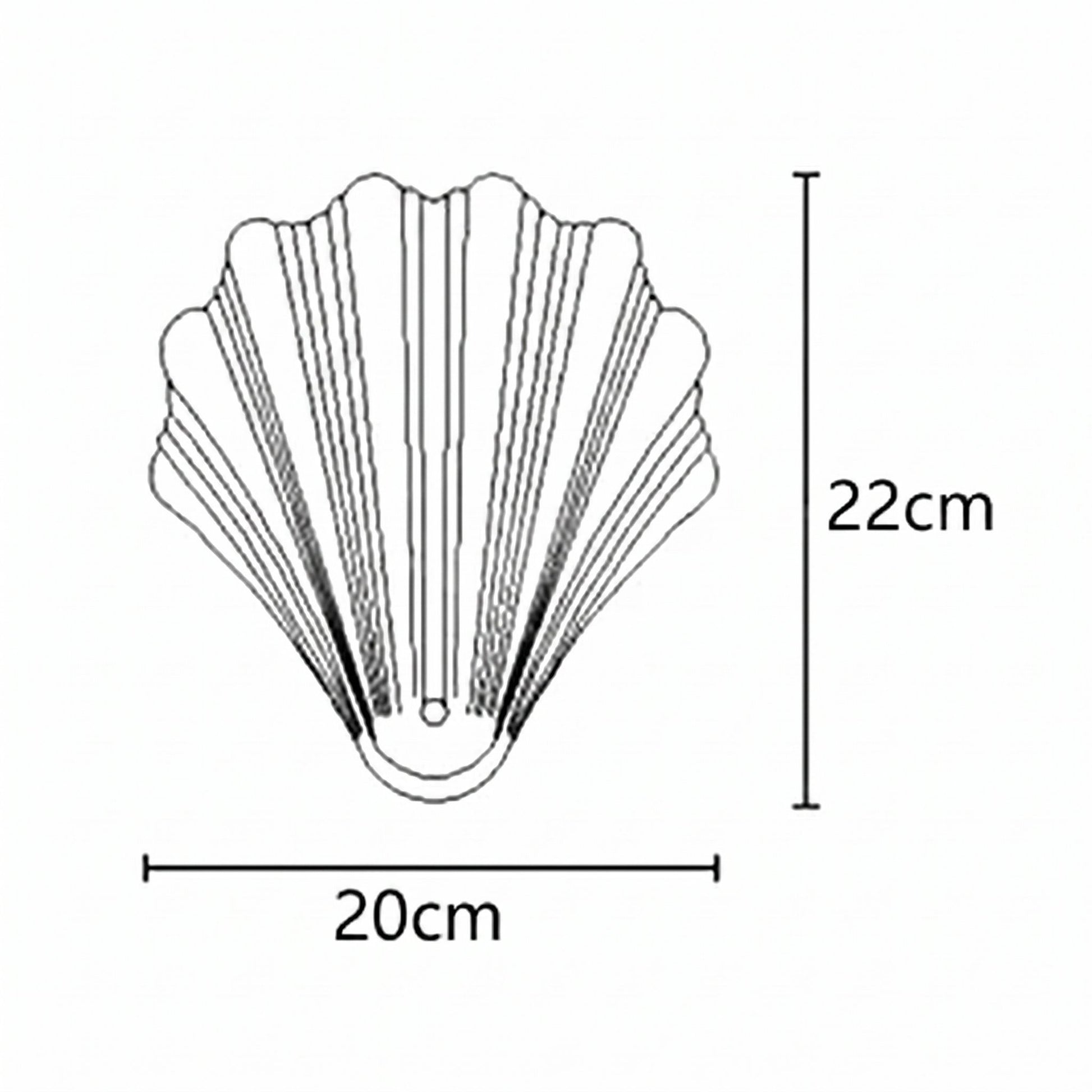 Neha Retro Shell-Shaped Glass Wall Light