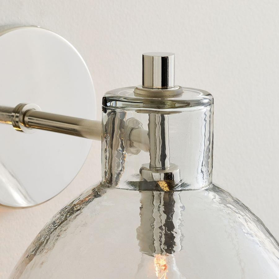 Keen Farmhouse Cooper Recycled Glass Dome Sconce